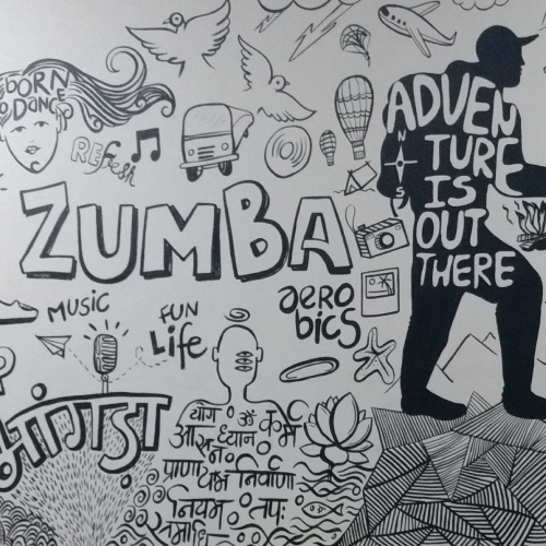 Zumba Dance – Wall Doodle